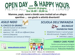 open day estivo con happy hour